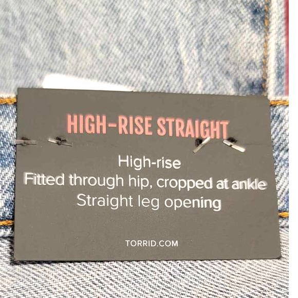 Torrid High-Rise Straight Vintage Stretch Mid-Rise Sequin Backed Jeans 12R NEW - Picture 5 of 10